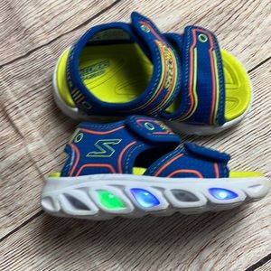 Skechers | nearly new light up sandals infant baby toddler shoe size 4.5
